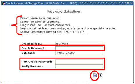 Banner password change example
