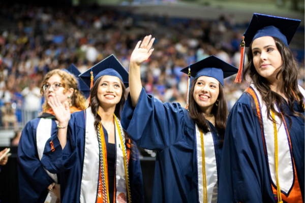 Students in Graduation Regalia