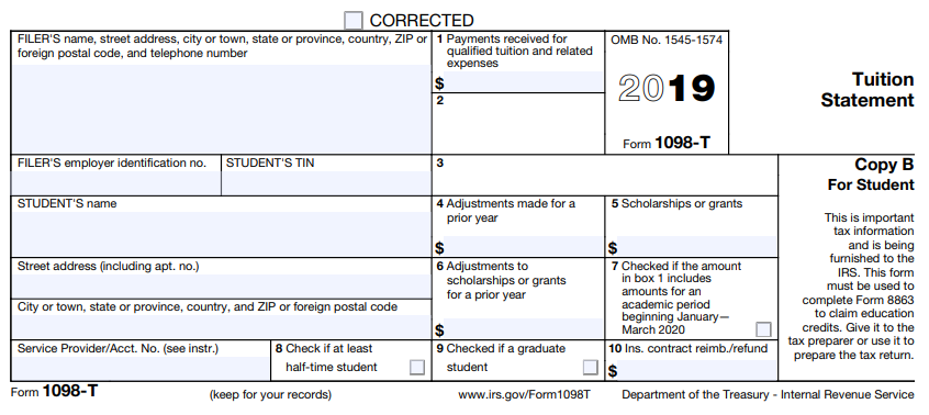 1098 Form Tax Rebate