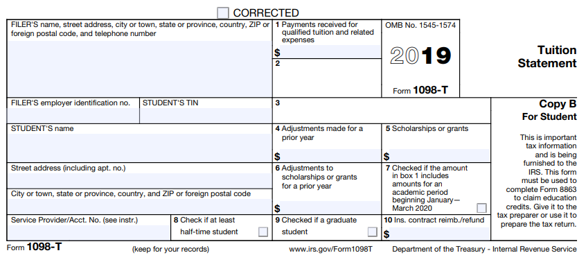 1098 T Form Printable Printable Forms Free Online