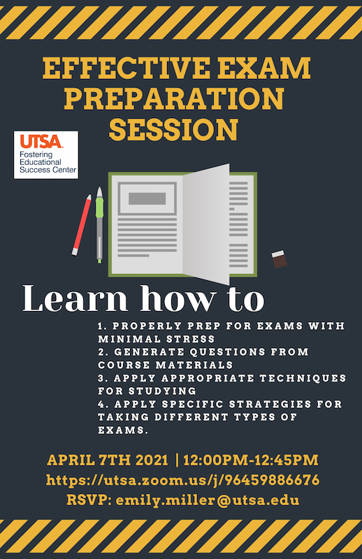 exam preparation session flyer