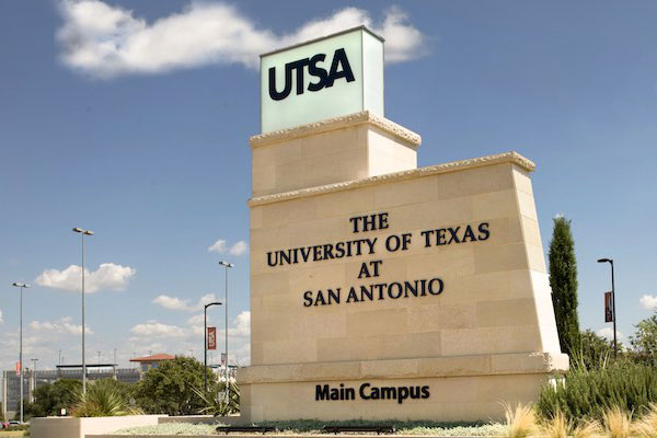 The University of Texas at San Antonio main campus sign