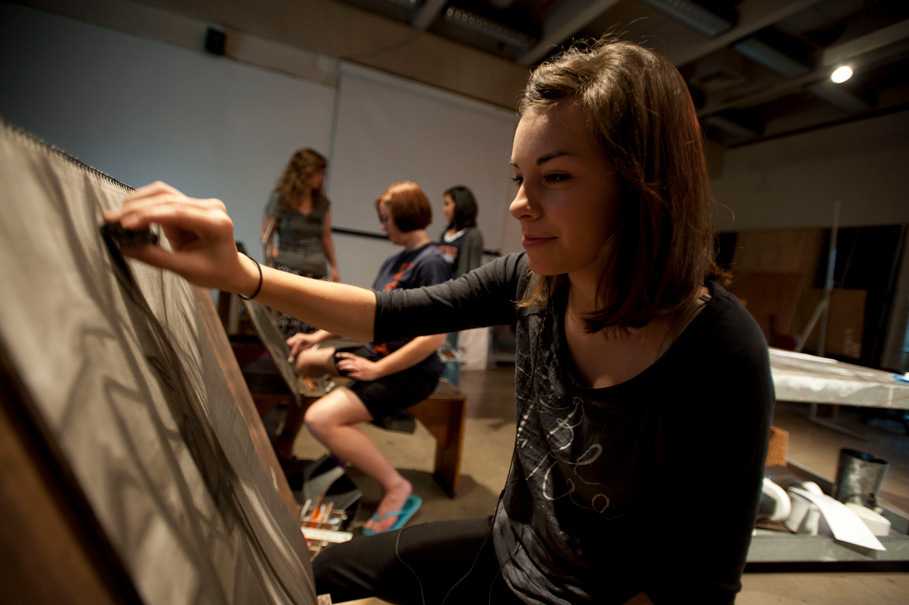 student drawing