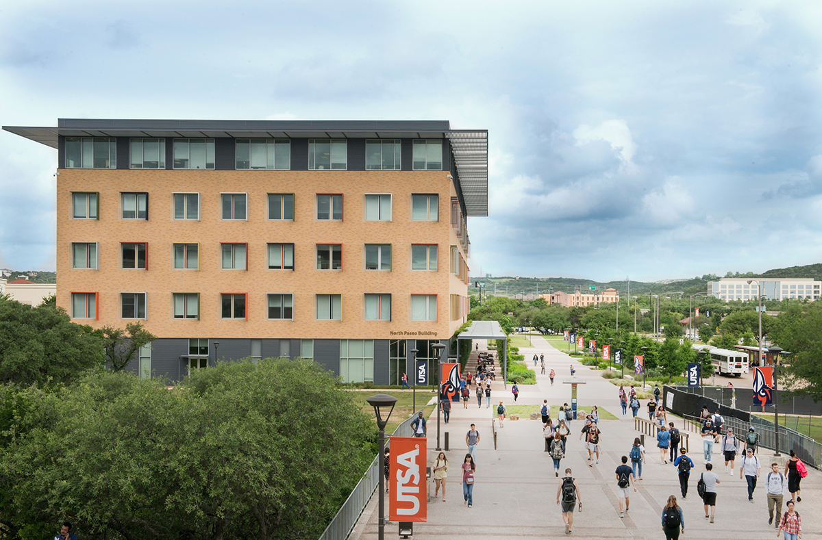 students walking on main campus