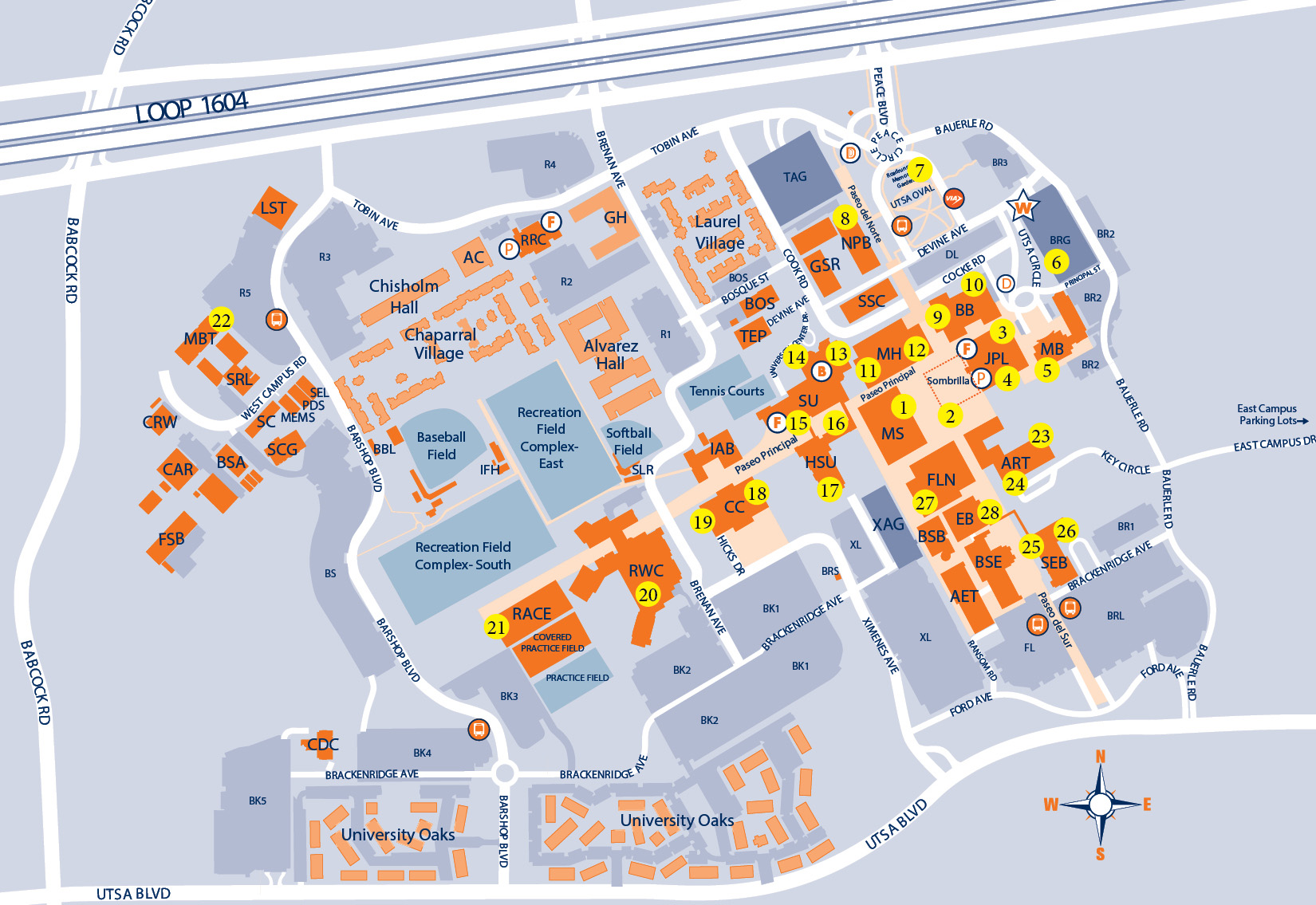 UTSA campus map