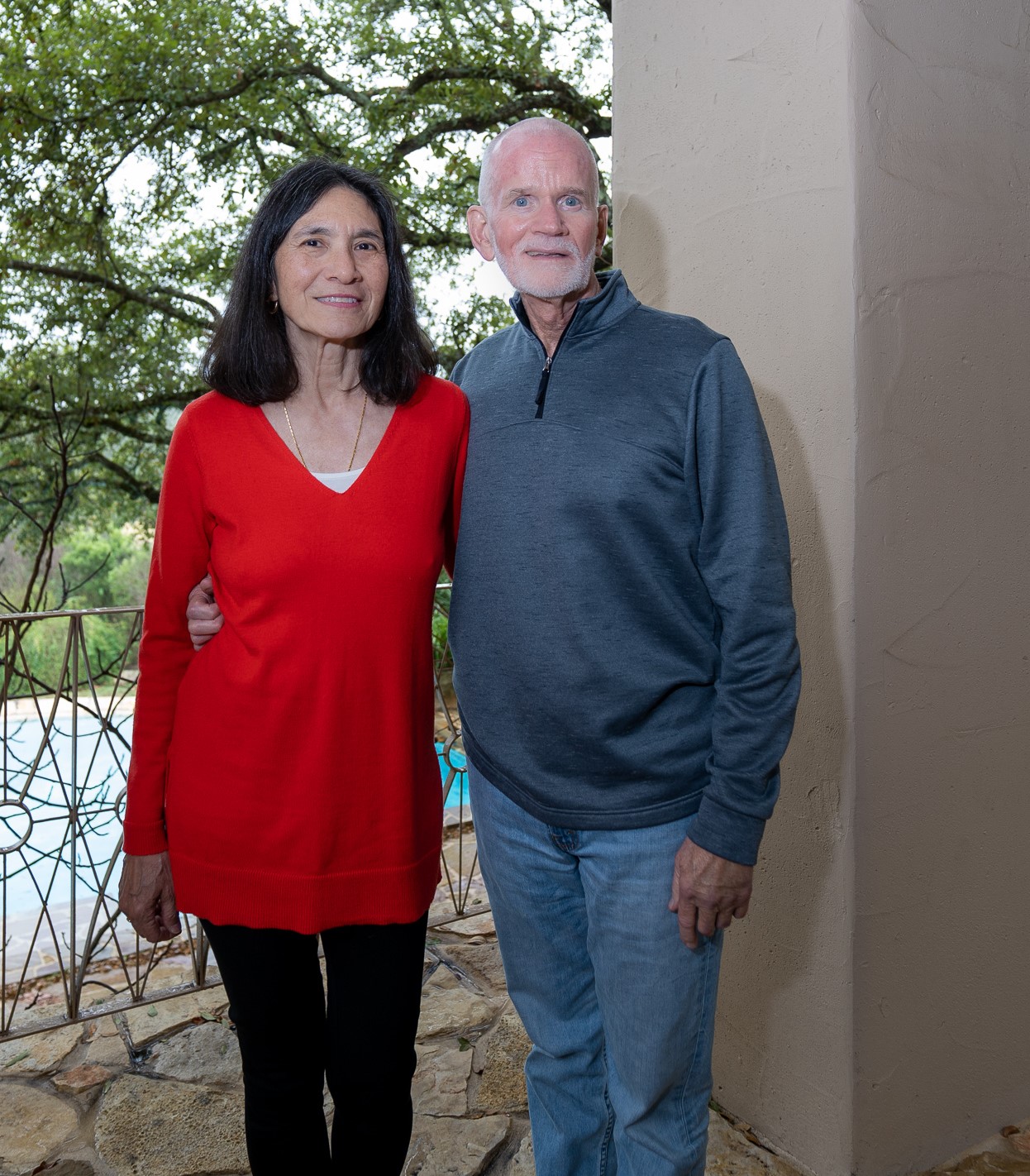donors on patio