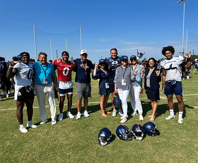 Greenhey Family with Football Team