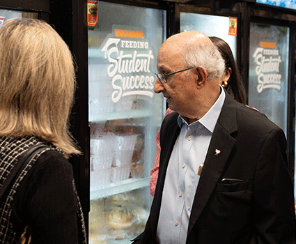  Harvey E. Najim touring food pantry on UTSA campus