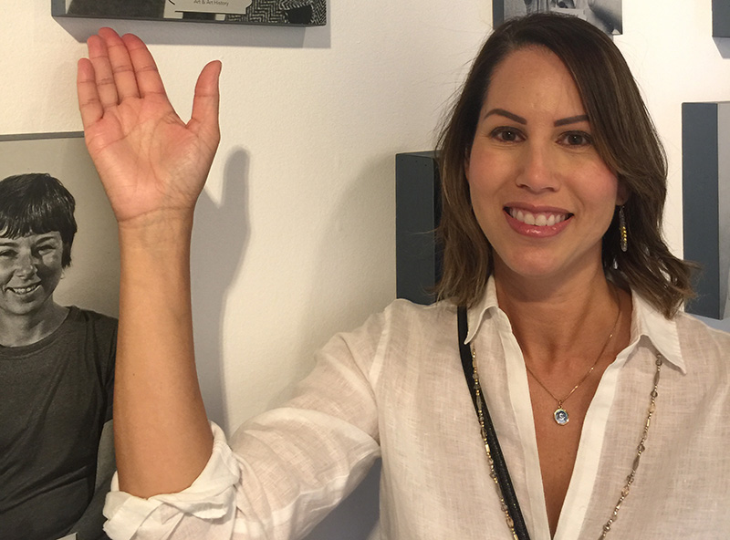 Sabrina Quirarte McGowan waving
