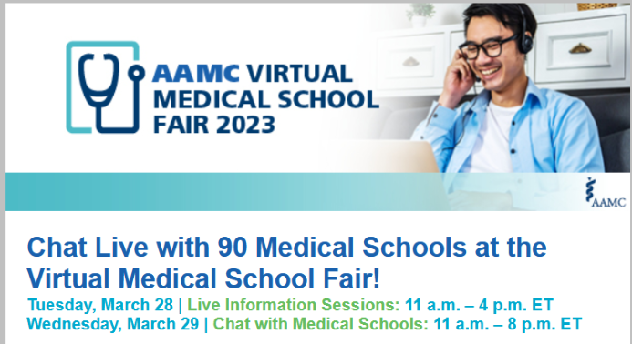 Medical School Virtual Fair March 28 & 29