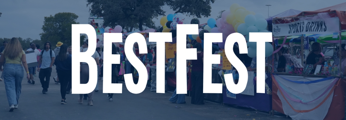 BestFest wordmark over a photos of people walking in front of food booths