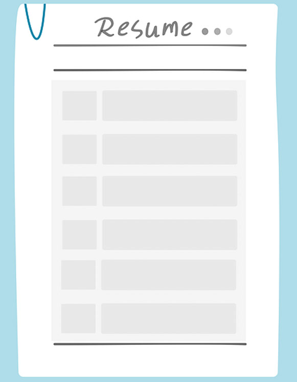 Illustration of resumé sample