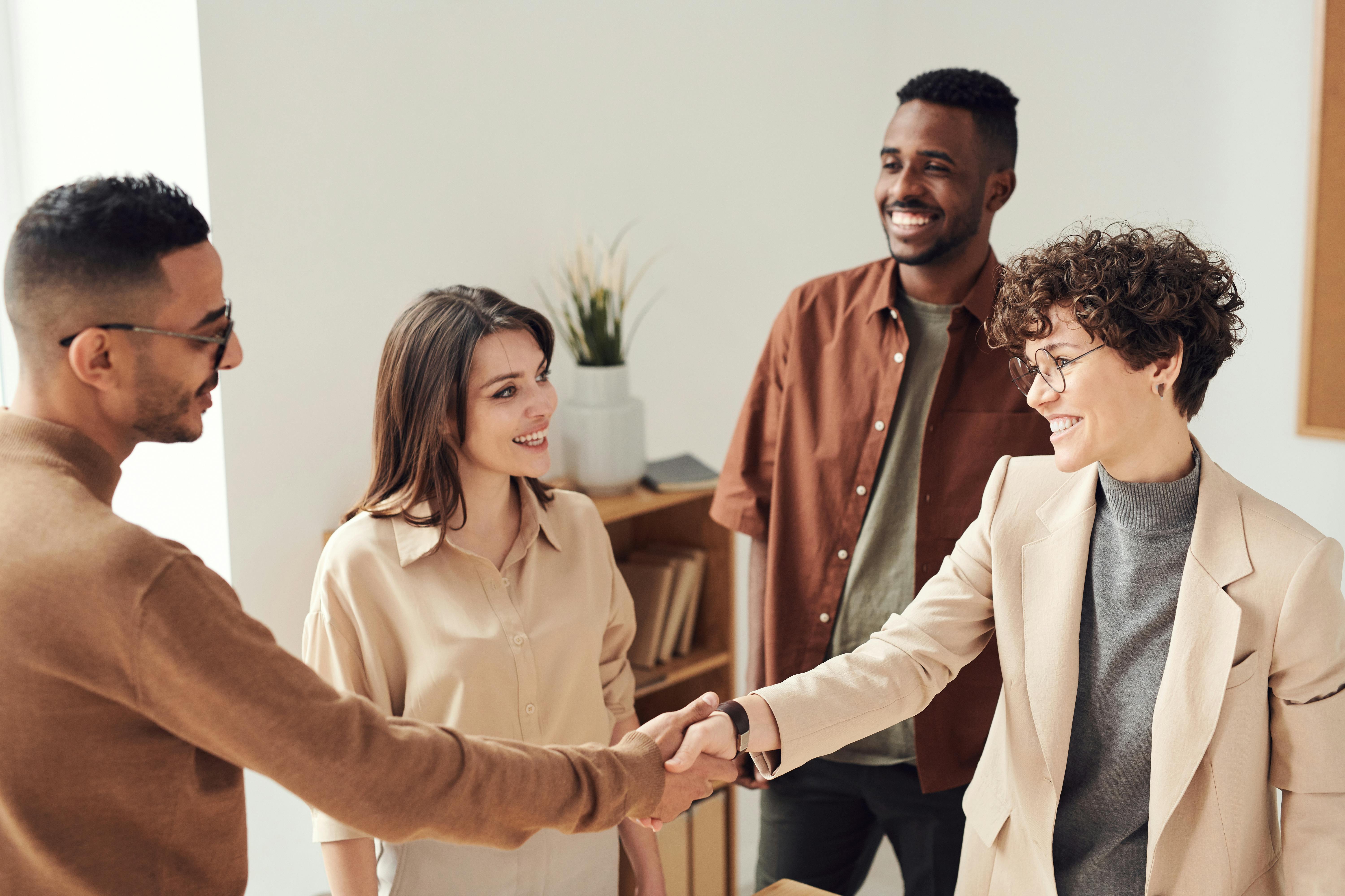 A group of people representing interns