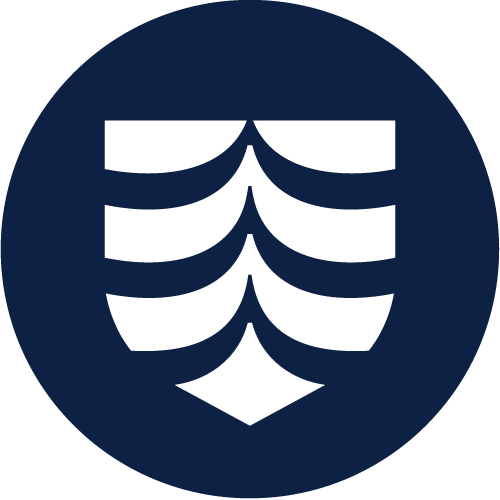 Circle with white shield