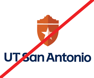 Logo with shield replaced with UT Health San Antonio's shield
