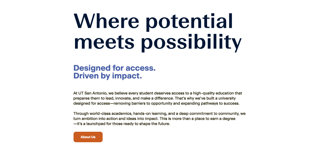 Large Headline, bold a color subhead, bold smaller copy