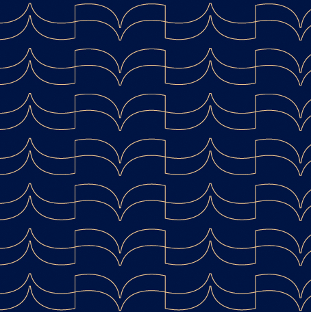 River pattern in Midnight background and Brass Outline Version more elements