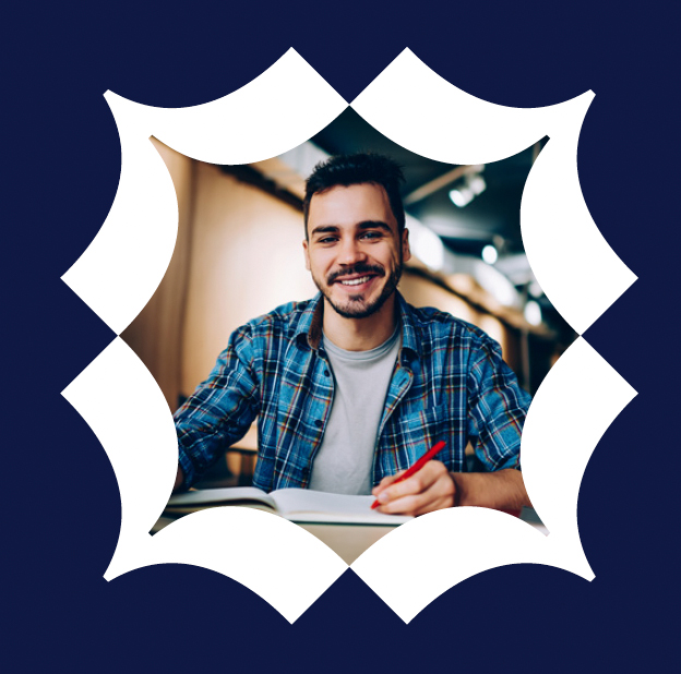 Example of frame 01 which is journey arrows framing the subject