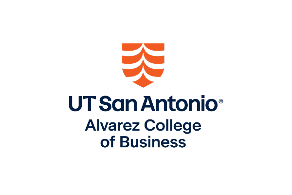  'UT San Antonio Alvarez College of Business' stacked with shield