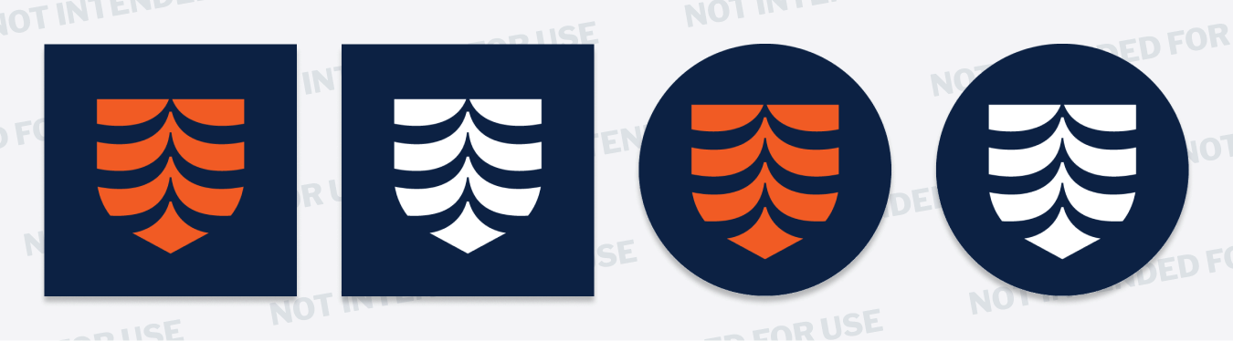 Squares and Circles with orange & white shield