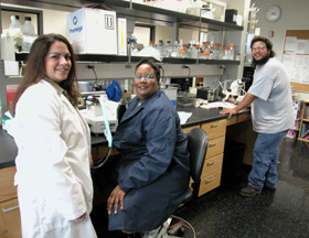 students in lab