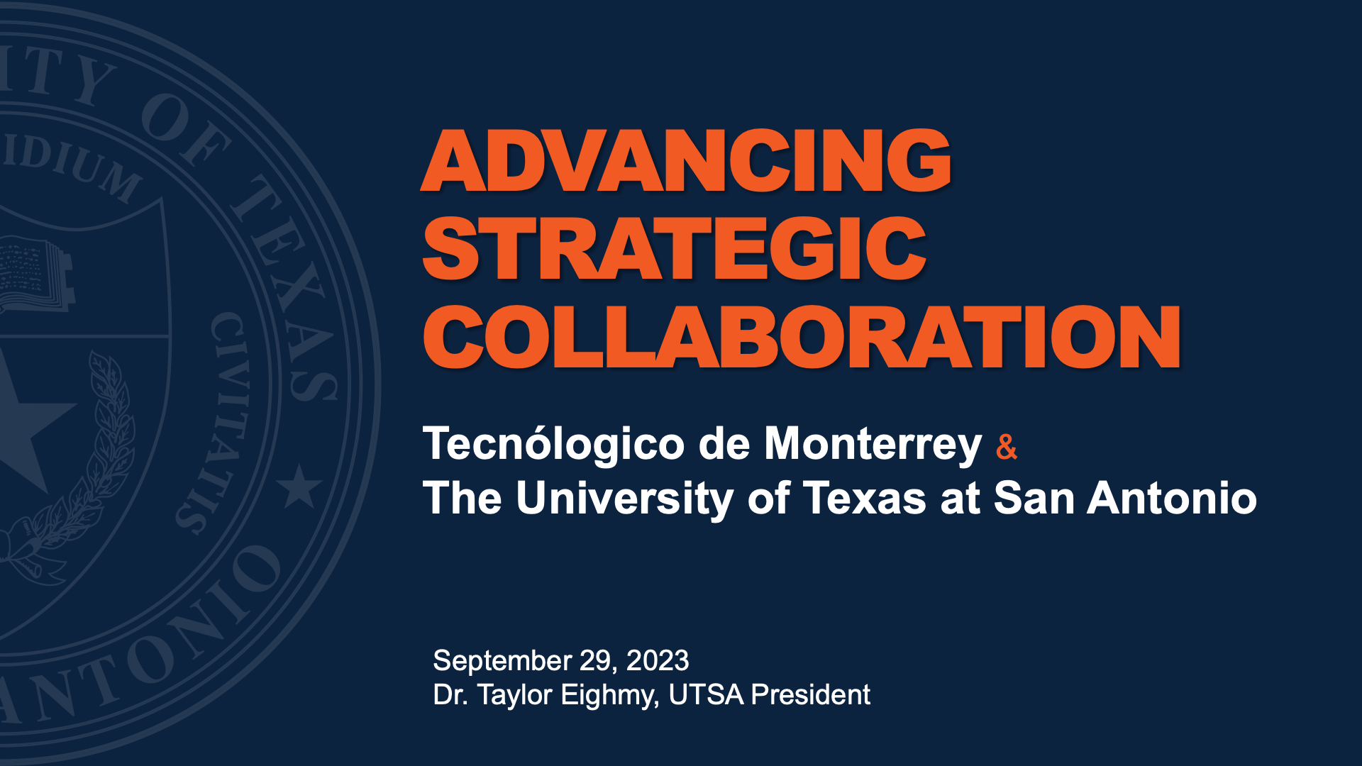 Presentation: Advancing Strategic Collaboration