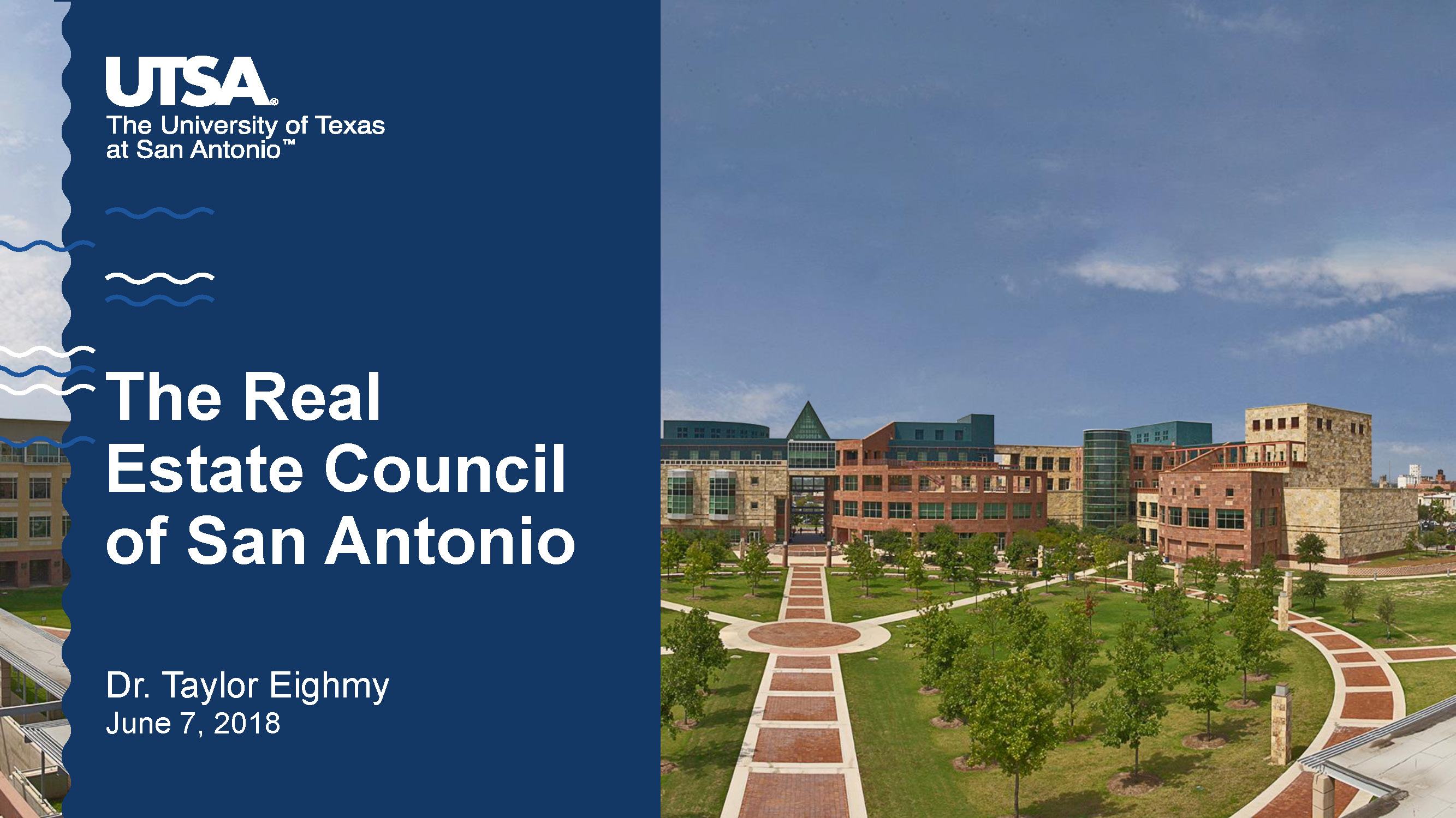 Community Conversation 1.0: Presentation to the Real Estate Council of San Antonio