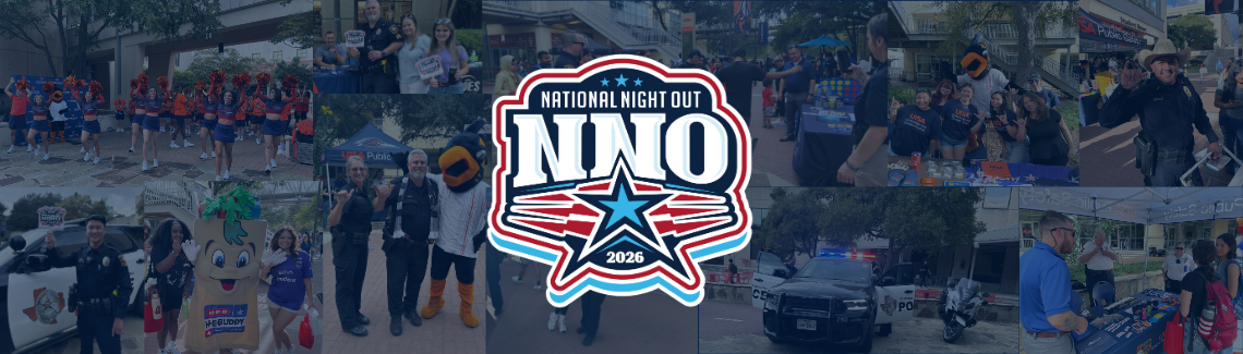 2026 National Night Out sign over a collage of photos of the event