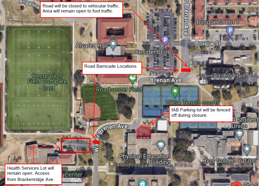 map of brennan avenue closure