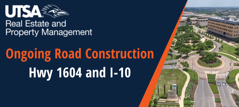 Ongoint road construction notice banner