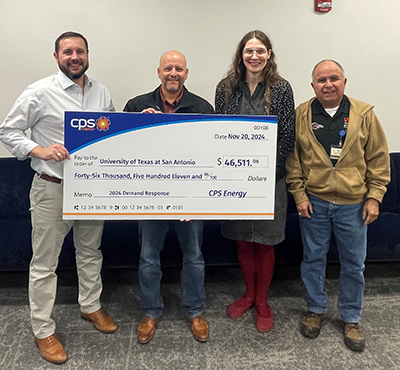 UTSA Facilities Earns CPS Energy Demand Response Rebate
