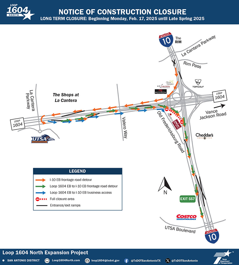 TX Dot Closure Map Feb 17