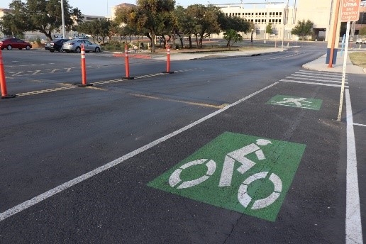 Bike stripped path