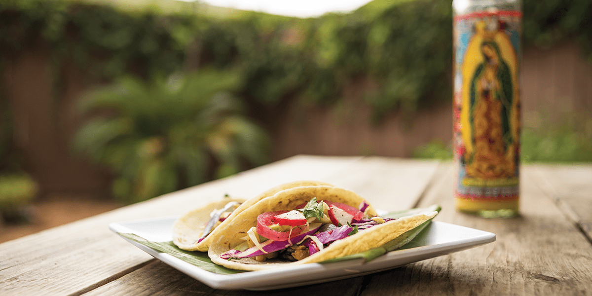 Nothing' Fishy About These Tacos from Rebel Mariposa's La Botánica restarurant.