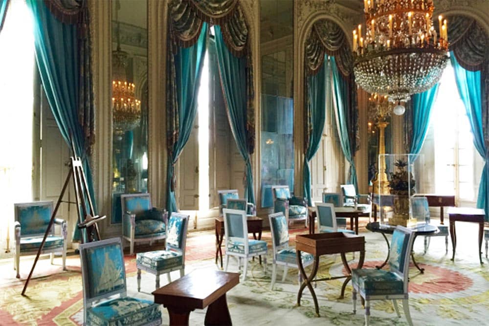 One of the salons for members of the royal court in the Palace of Versailles, King Louis XIV's elaborate residence, located about 12 miles from Paris's city center.