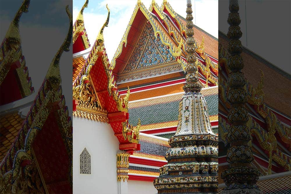 A Bhuddist temple in Bangkok, Thailand.