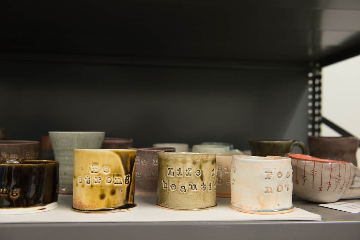 Gaudy has also created a series of porcelain cups and ceramics for war refugees and the people who take them in. 