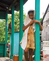 child in a remote village