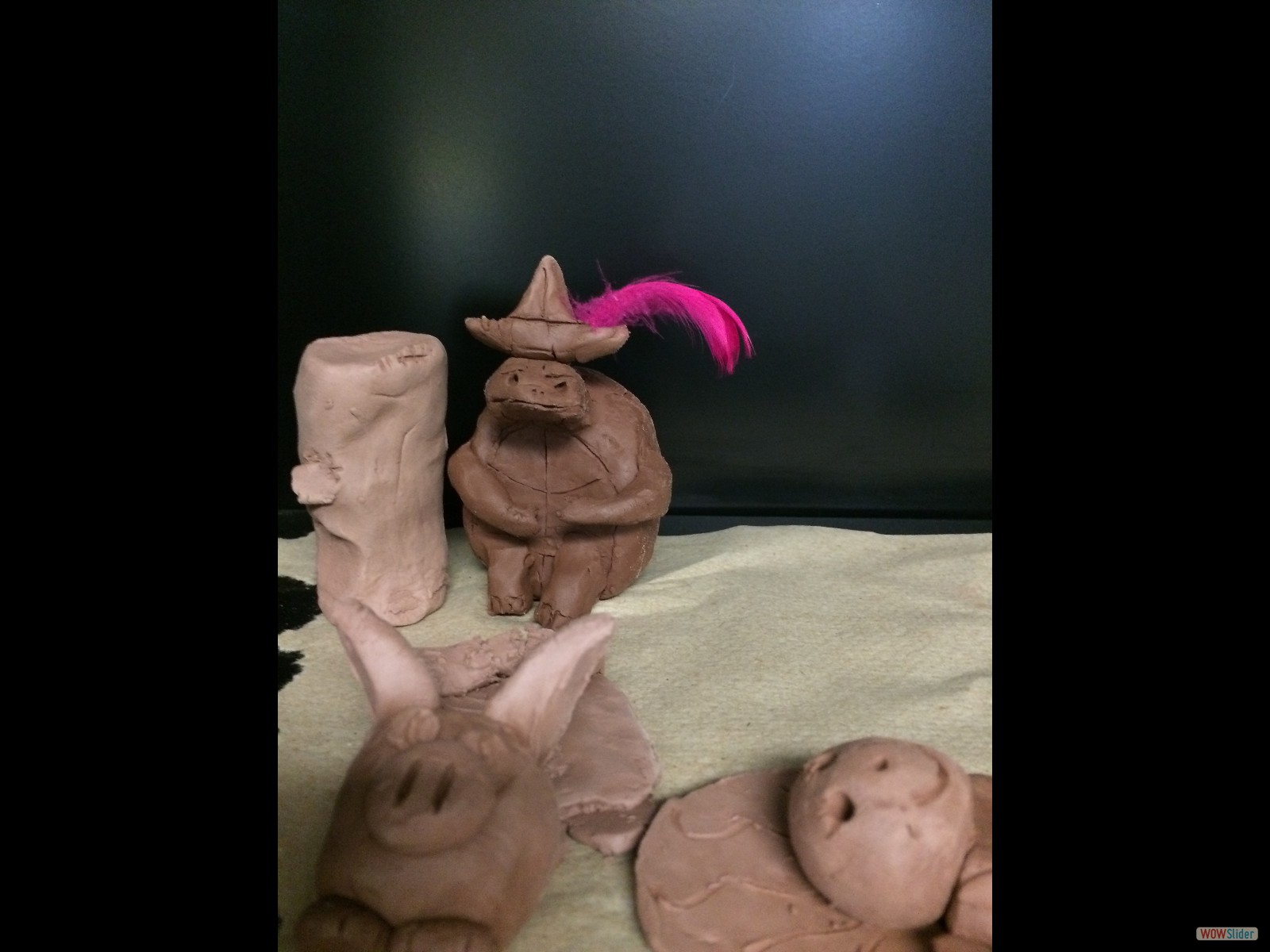 Center for Archaeological Research campers sculpted clay gods inspired by Mesoamerica, like this one influenced by images of turtles in Maya art.