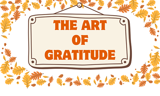 Placeholder image - a sign with the words: the Art of Gratitude