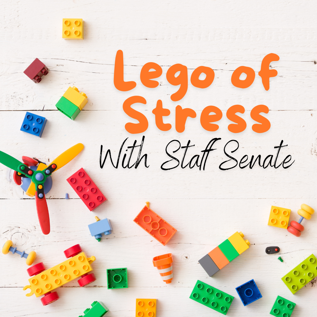 Lego of stress with Staff Senate with image of Lego pieces