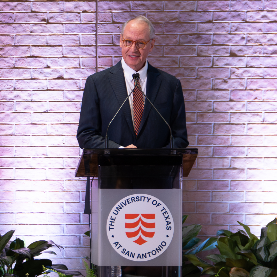 President Taylor Eighmy at the Strategic Planning Town Hall