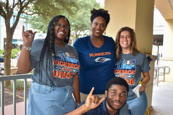 Photo of four UTSA Student Affairs staff members