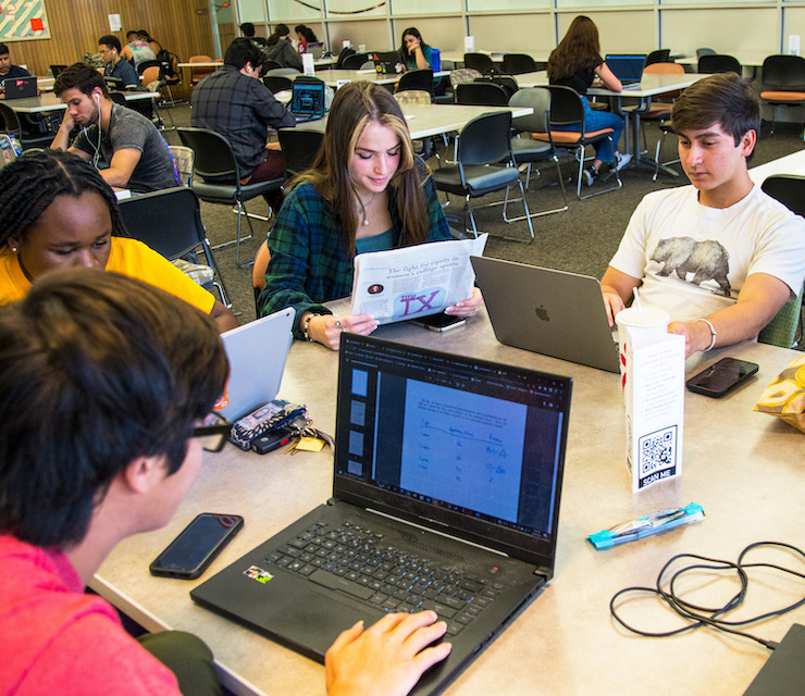 Students on a laptop