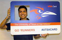 utsa student w id card. photo frame