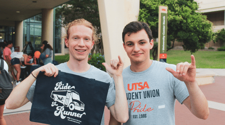 two students at Kickback at the Union event