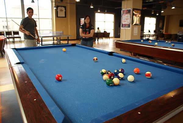 Students Playing Pool
