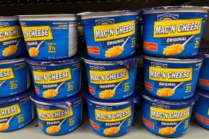 Macaroni and cheese cups.