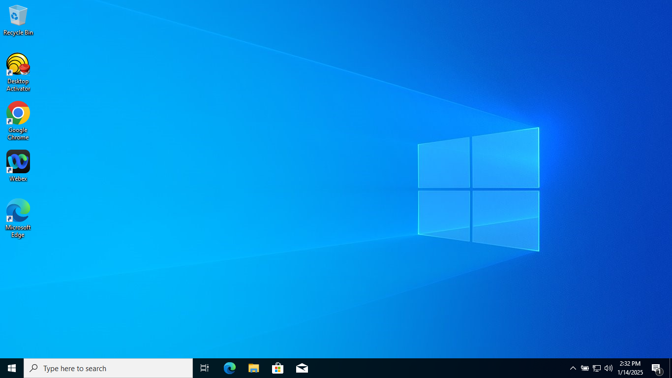 screenshot of a default Windows 10 Operating System on a UTSA-managed device
