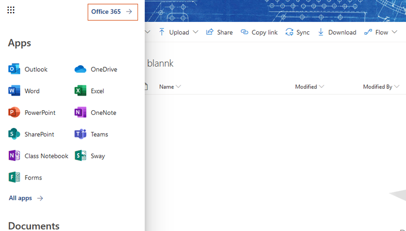 Click on Office 365